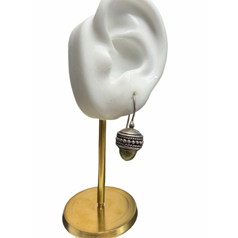 gaspeite jewelry Acorn Style Earrings Sterling Silver